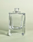 50ml Micron Square Clear Empty Glass Perfume Bottle FEA 15 Crimp Neck