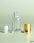 6ml Roll on Clear Empty Glass Bottle With Golden Cap