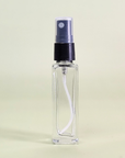 8ml Refillable Square Clear Empty Glass Perfume Bottle With Black Spray Pump