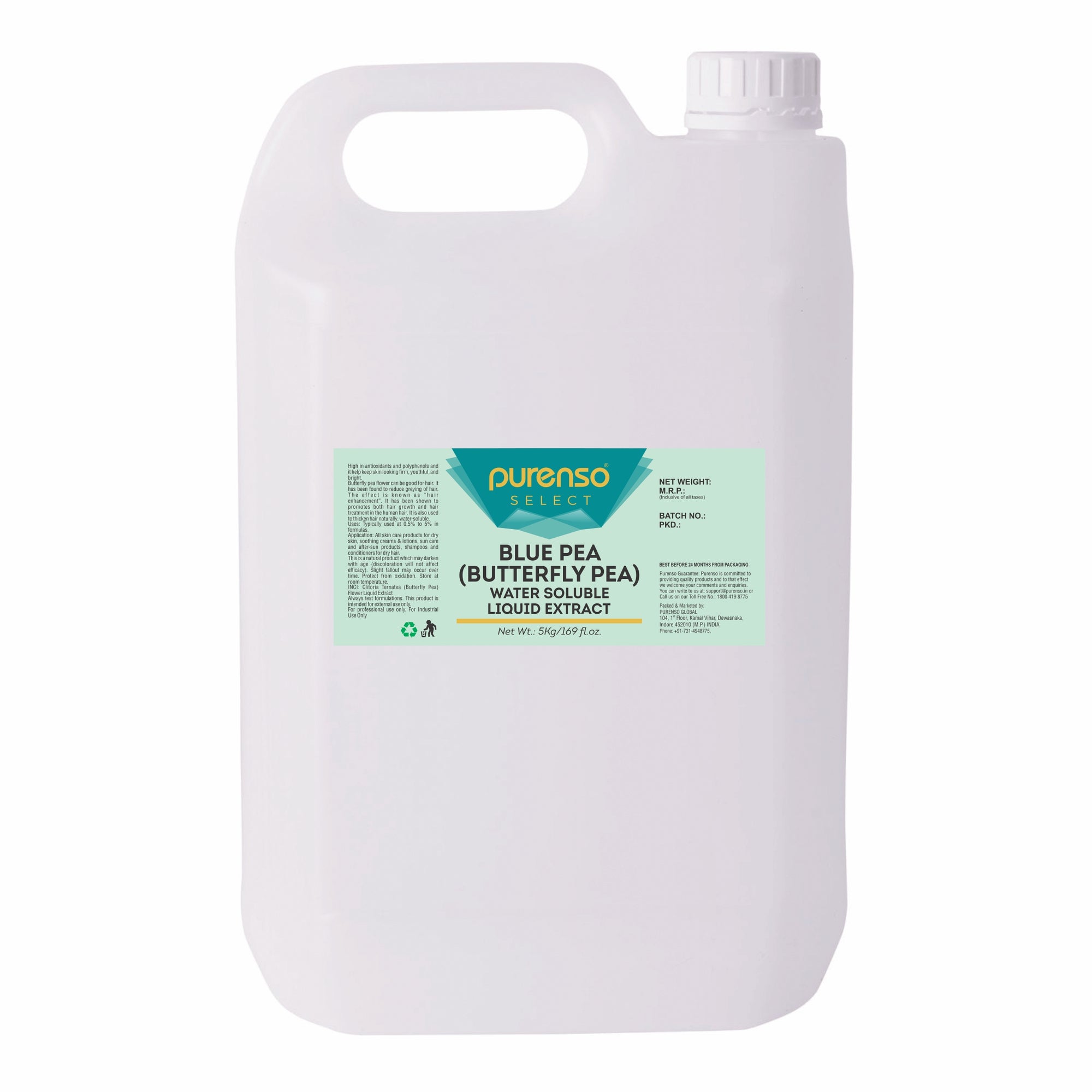 Buy Online Blue Pea (Butterfly Pea) Liquid Extract - Water Soluble in India - Purenso Select