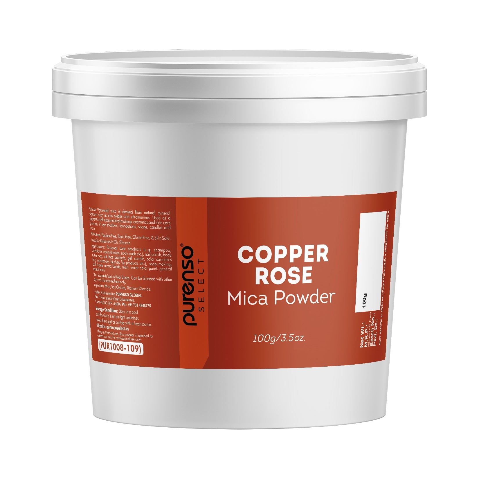 Buy Online Copper Rose Mica Powder in India - Purenso Select