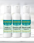 Buy Online Fragrance Oil Combo - Vanilla + Creamy Coffee + Chocolate (30g x 3 Bottles) in India - Purenso Select