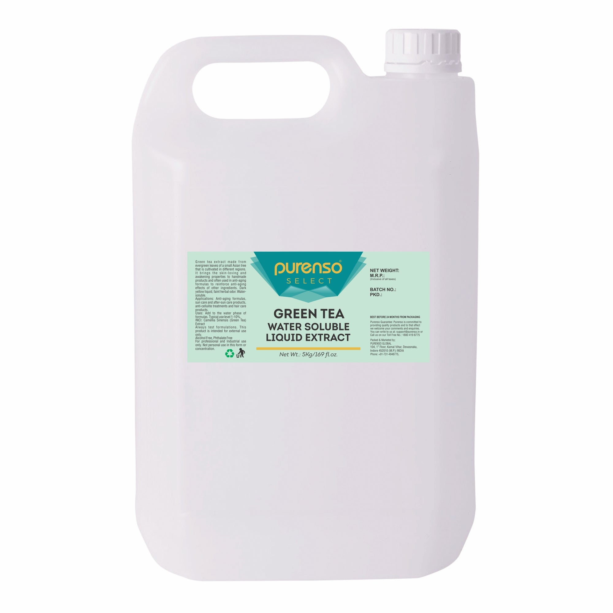 Buy Online Green Tea Liquid Extract - Water Soluble in India - Purenso Select