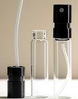 2ml Clear Glass Perfume Tester Vial with Black Sprayer