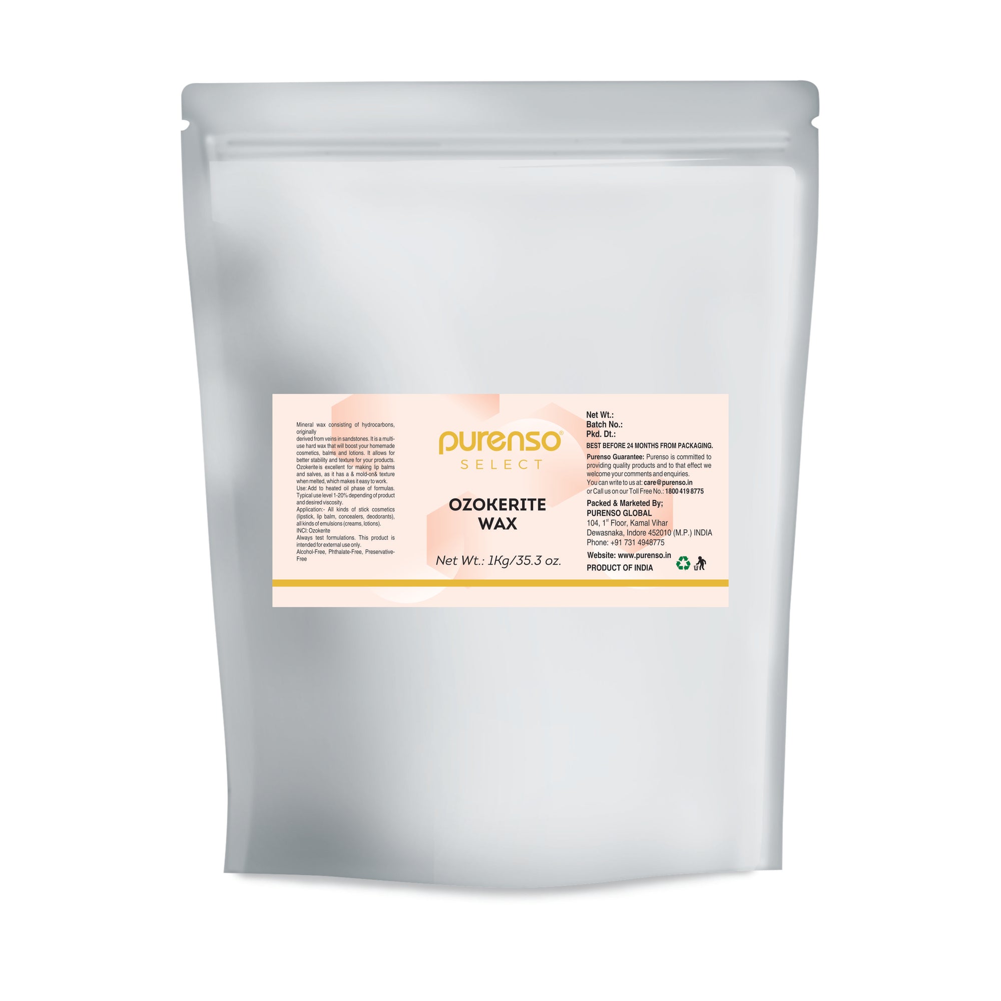 Buy Online Ozokerite Wax in India - Purenso Select