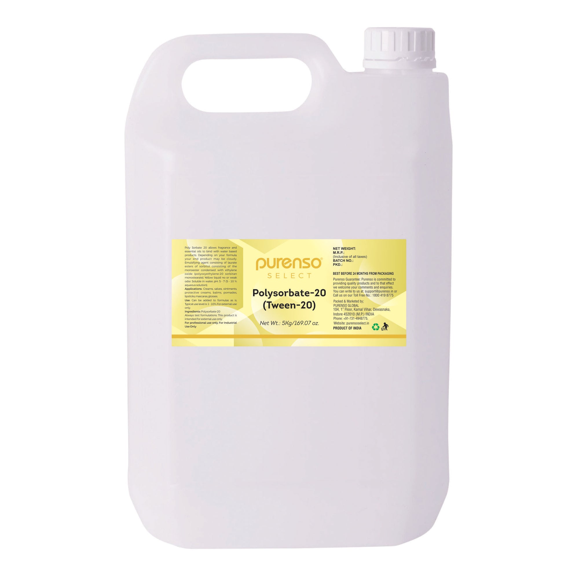 Buy Online Polysorbate-20 (Tween 20) in India - Purenso Select