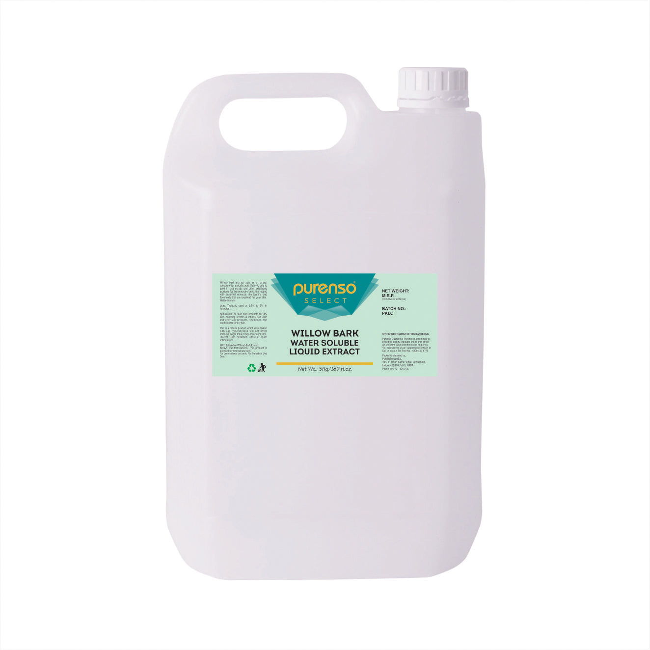 Buy Online Willow Bark Liquid Extract - Water Soluble in India - Purenso Select