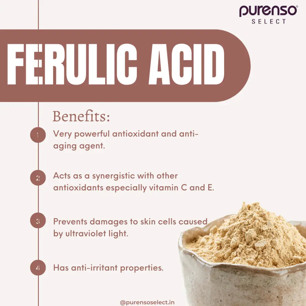 Buy Online Ferulic Acid Powder in India - Purenso Select