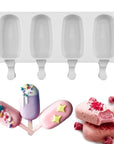 Buy Online 4 Cavities Ice Cream Popsicle Silicone Mould (PUR1015-86) in India - Purenso Select