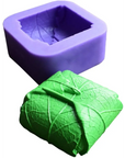 Wrapped Leaf silicone mould for soap, resin, or chocolate – single cavity botanical design.