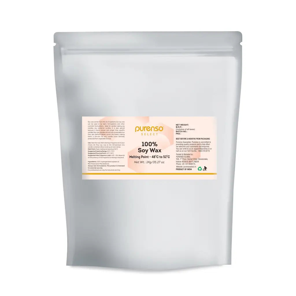 Buy Online 100% Eco Soy Wax Flakes in India - Purenso Select