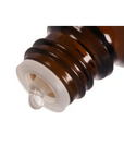 Buy Online 100ml Amber Frosted Glass Bottle with Black Ribbed Cap and Orifice Dropper in India - Purenso Select