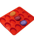 Buy Online 15 Cavities Raised Bottom Oval Shape Mould (PUR1015-37) in India - Purenso Select