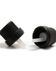 Buy Online 15ml Frosted Glass Bottle with Black Ribbed Cap and Orifice Dropper in India - Purenso Select