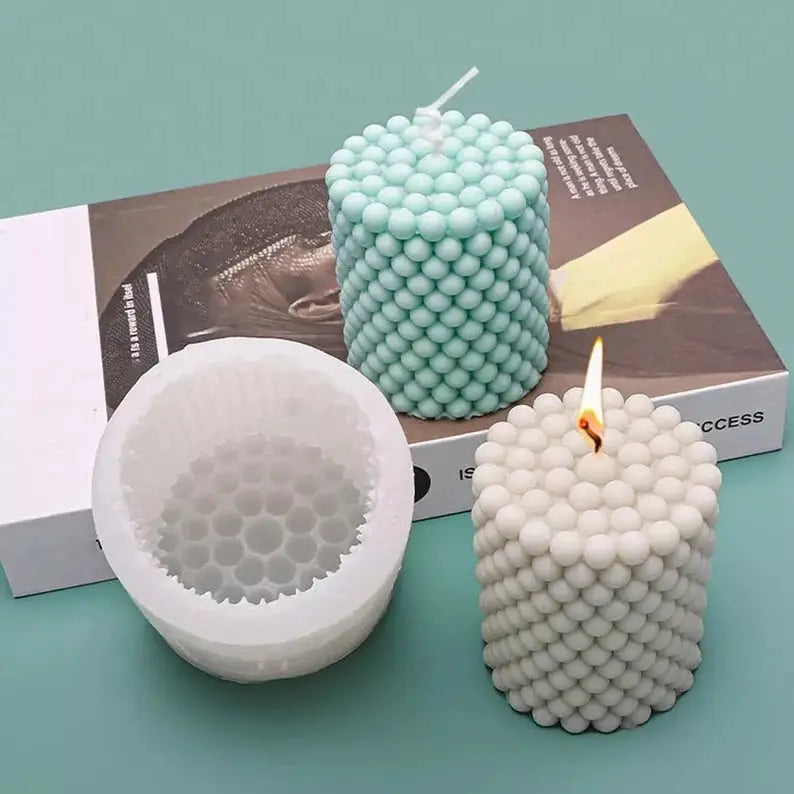 Buy Online 3D Small Bubble Ball Pillar Candle Silicone Mould (PUR1015-71) in India - Purenso Select