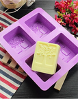 Buy Online 4 Cavities Flower Tree Rectangular Shape Silicone Mould (PUR1015-78) in India - Purenso Select