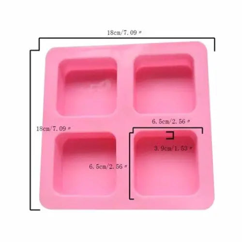 Buy Online 4 Cavities Square Shape Silicone Mould (PUR1015-20) in India - Purenso Select