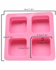 Buy Online 4 Cavities Square Shape Silicone Mould (PUR1015-20) in India - Purenso Select
