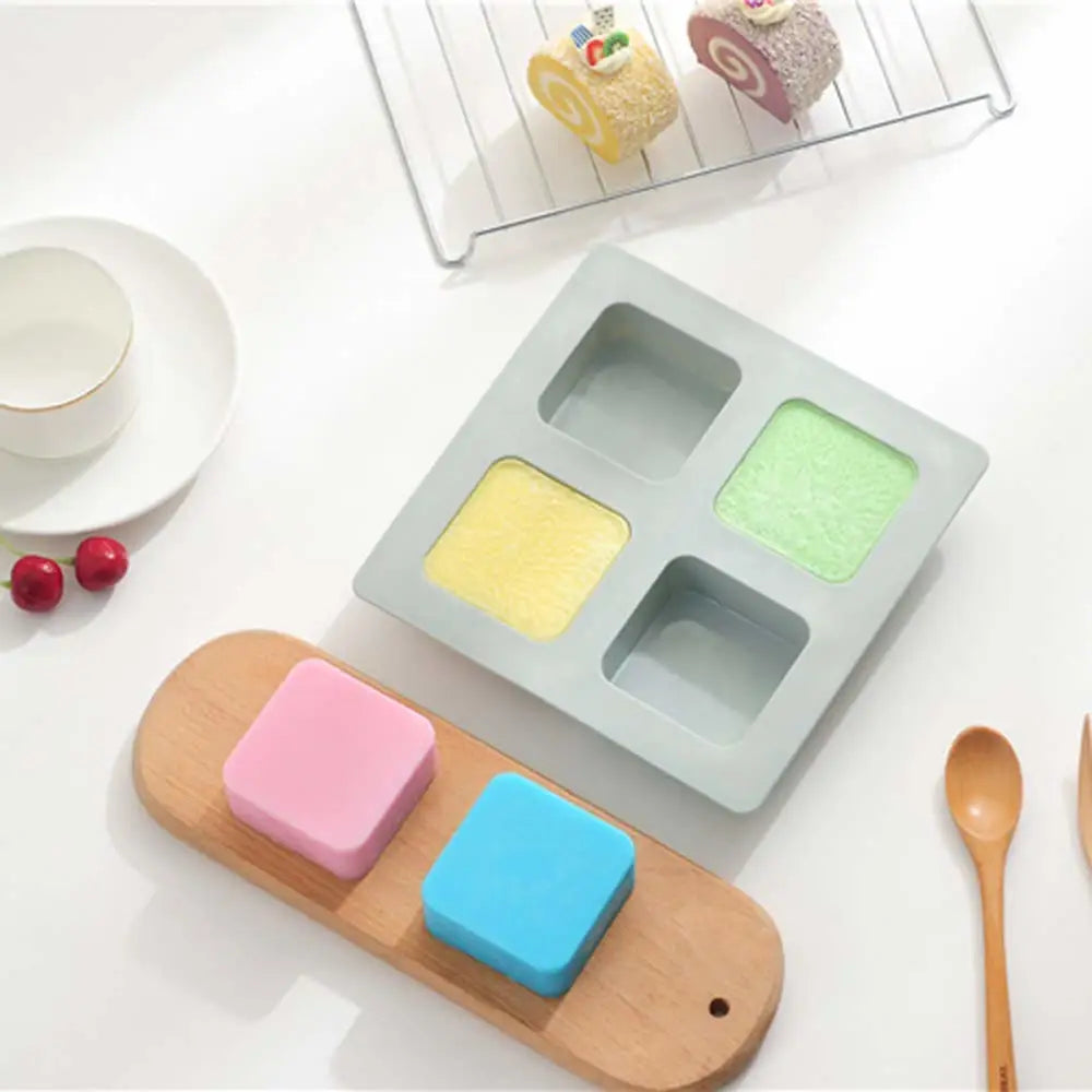 Buy Online 4 Cavities Square Shape Silicone Mould (PUR1015-20) in India - Purenso Select