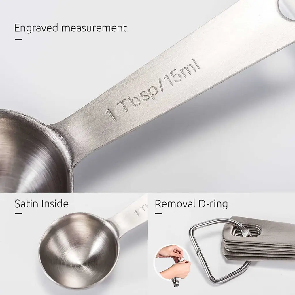 Buy Online 4-Pieces Stainless Steel Measuring Spoon Set PUR1015-40 in India - Purenso Select