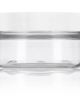 50ml Clear Basic Plastic Jar with White Straight Top Cap - PurensoSelect