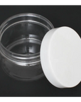 Buy Online 50ml Clear Basic Plastic Jar with White Straight Top Cap in India - Purenso Select