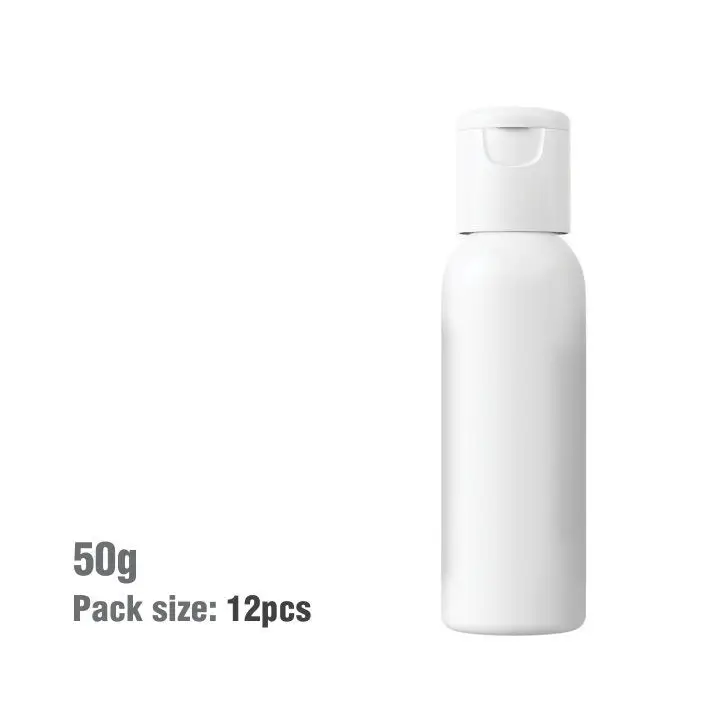 50ml White Bullet Plastic Bottle with Fliptop Cap - PurensoSelect