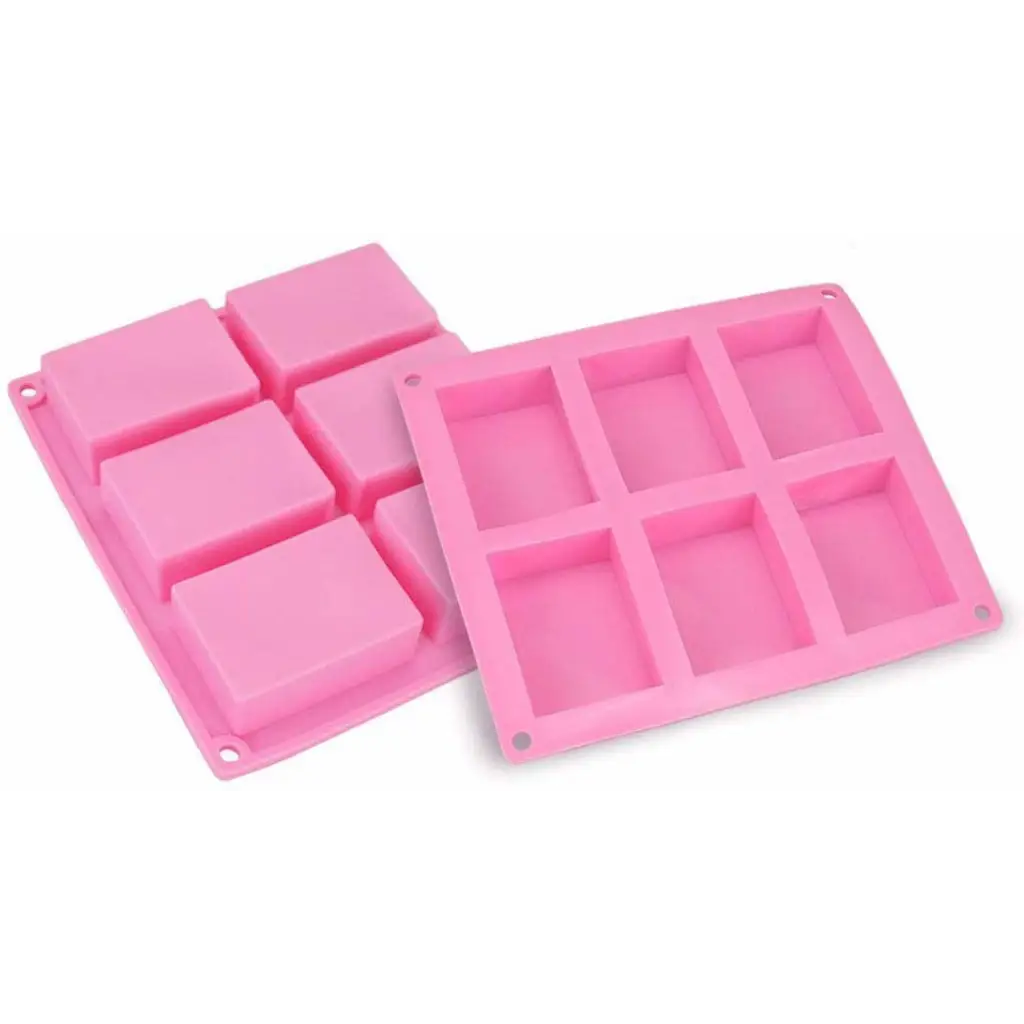 Buy Rectangle Shape Silicone Mold ( 6 Cavities ) Online