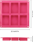 Buy Online 6 Cavities Rectangle Shape Sharp Edges Mould (PUR1015-23) in India - Purenso Select