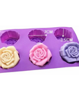 Buy Online 6 Cavities Rose Shape Silicone Mould (PUR1015-19) in India - Purenso Select
