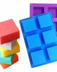 Buy Online 6 Cavities Square Shape Edges Silicone Mould (PUR1015-12) in India - Purenso Select