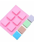 Buy Online 6 Cavities Square Shape Edges Silicone Mould (PUR1015-12) in India - Purenso Select
