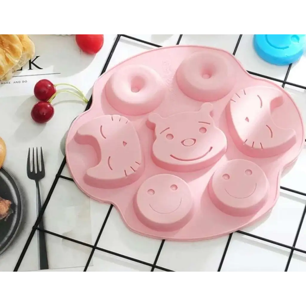 4 Cavities Flower Tree Rectangular Shape Silicone Mould (PUR1015-78)