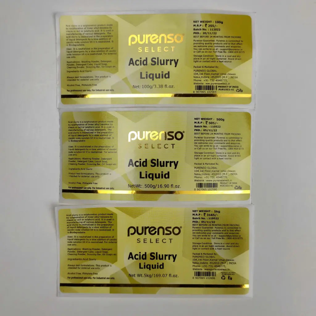 Buy Online Acid Slurry Liquid 90% (Labsa) in India - Purenso Select