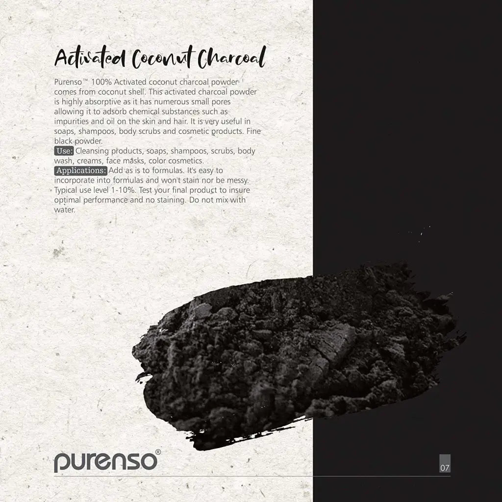 Buy Online Activated 100% Coconut Charcoal Powder in India - Purenso Select