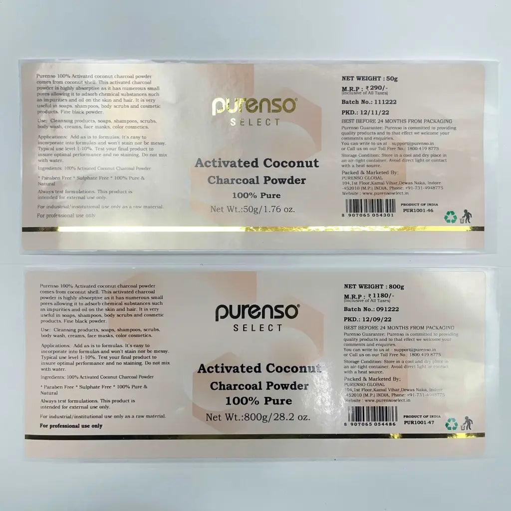Buy Online Activated 100% Coconut Charcoal Powder in India - Purenso Select