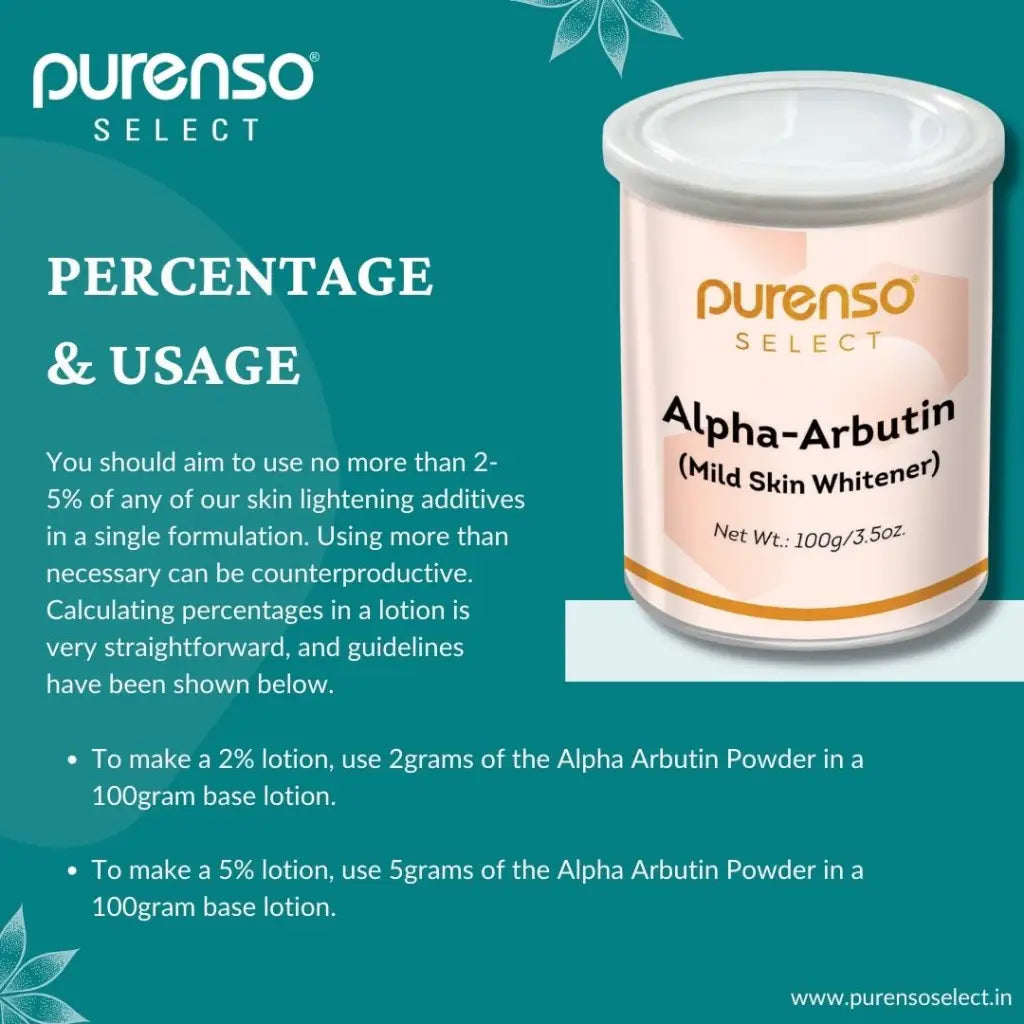 Buy Online Alpha Arbutin Powder in India - Purenso Select