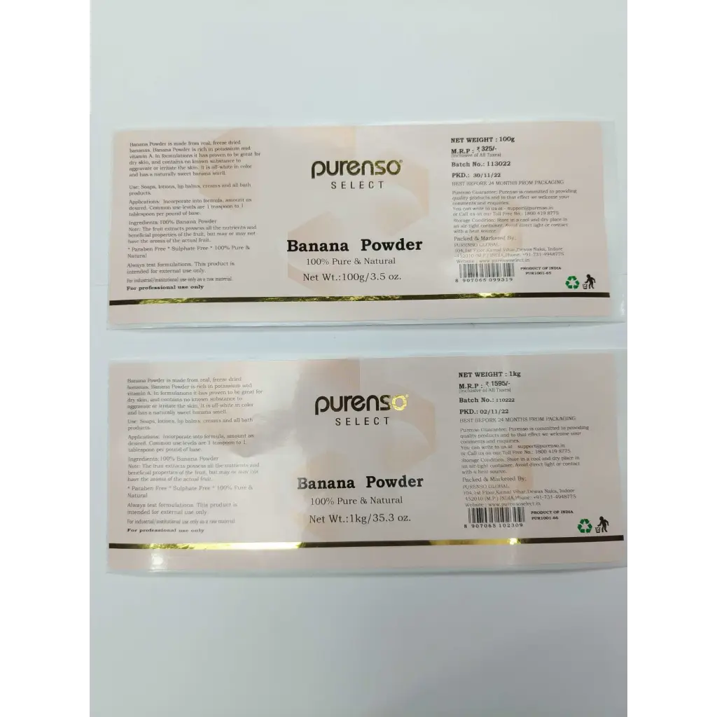 Buy Online Banana Powder in India - Purenso Select