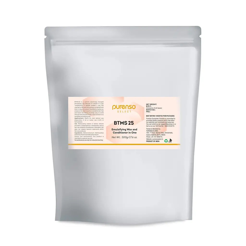 Buy Online BTMS 25 (Behentrimonium Methosulfate & Cetearyl Alcohol) in India - Purenso Select