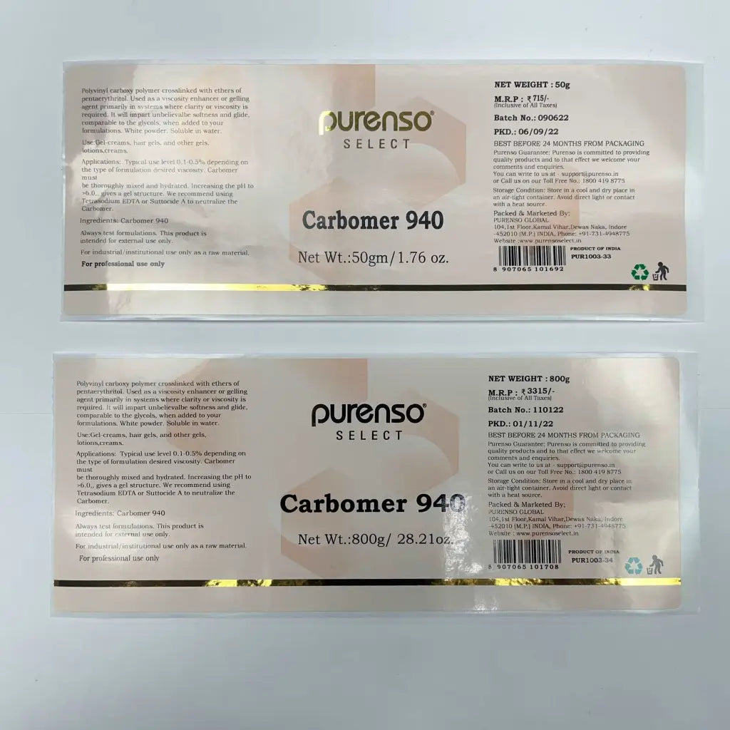 Buy Online Carbomer 940 in India - Purenso Select