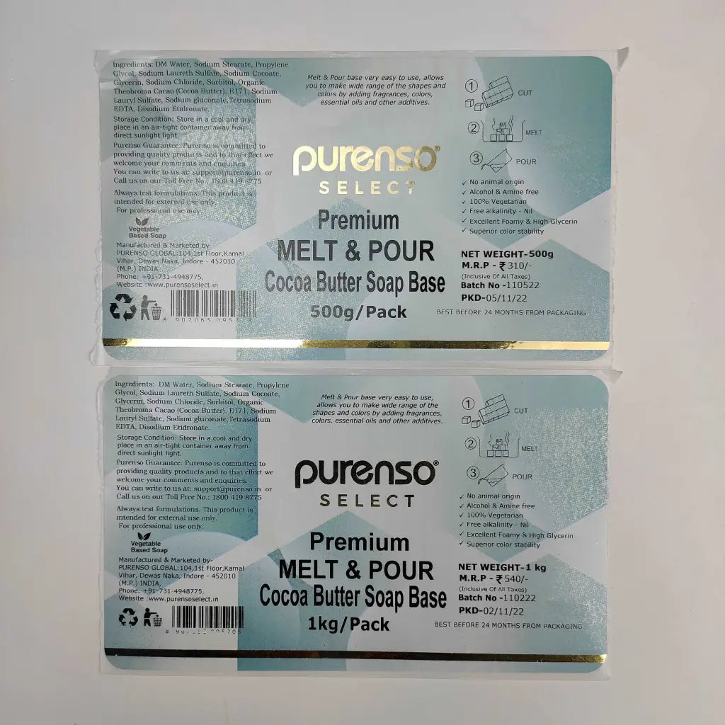 Buy Online Cocoa Butter - Melt & Pour Soap Base in India - Purenso Select