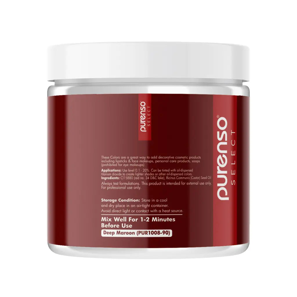 Buy Online Deep Maroon (For Lip & Personal Care Products) in India - Purenso Select