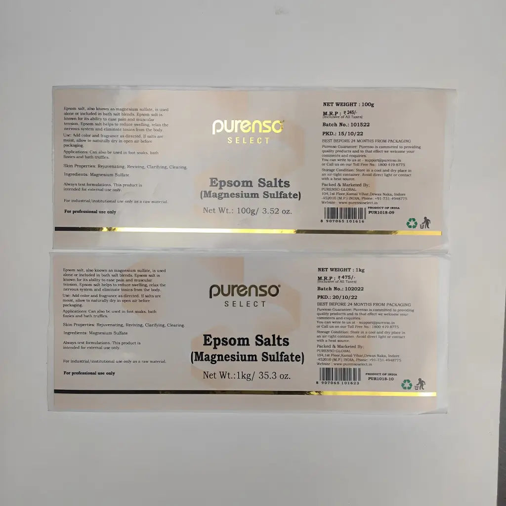 Buy Online Epsom Salt (Magnesium Sulphate) in India - Purenso Select