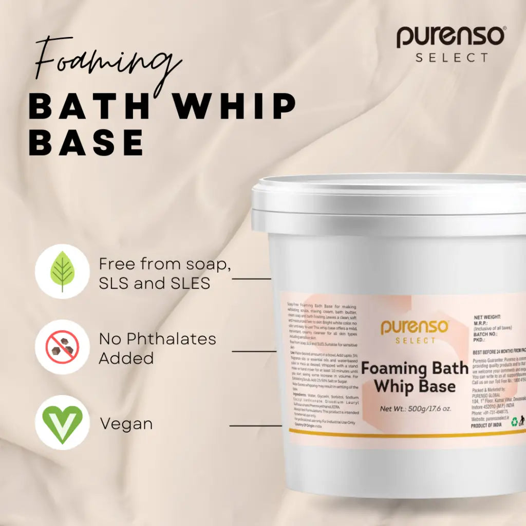 Whipped Soap Base from Scratch (Foaming Bath Butter, Bath Whip, Shave Soap)  Formulation Guide