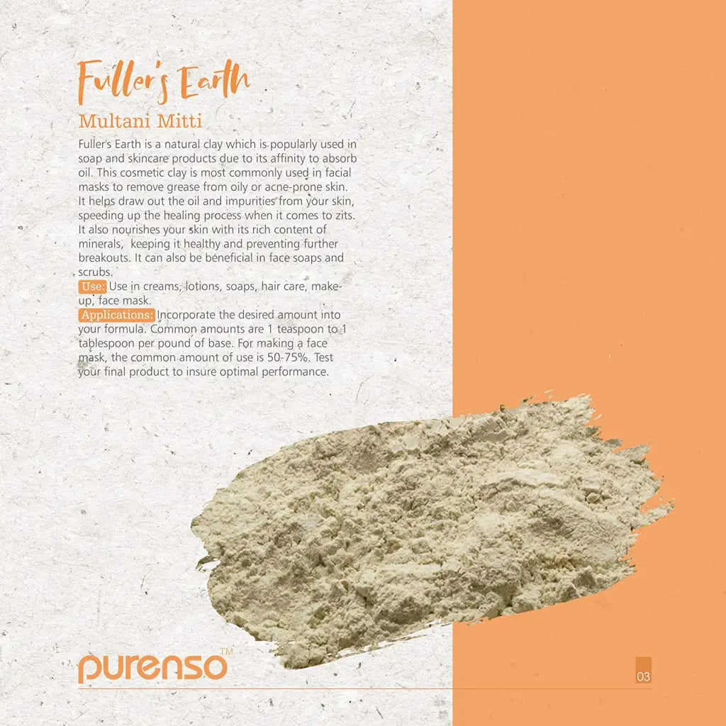 Buy Online Fullers Earth (Multani Matti) in India - Purenso Select