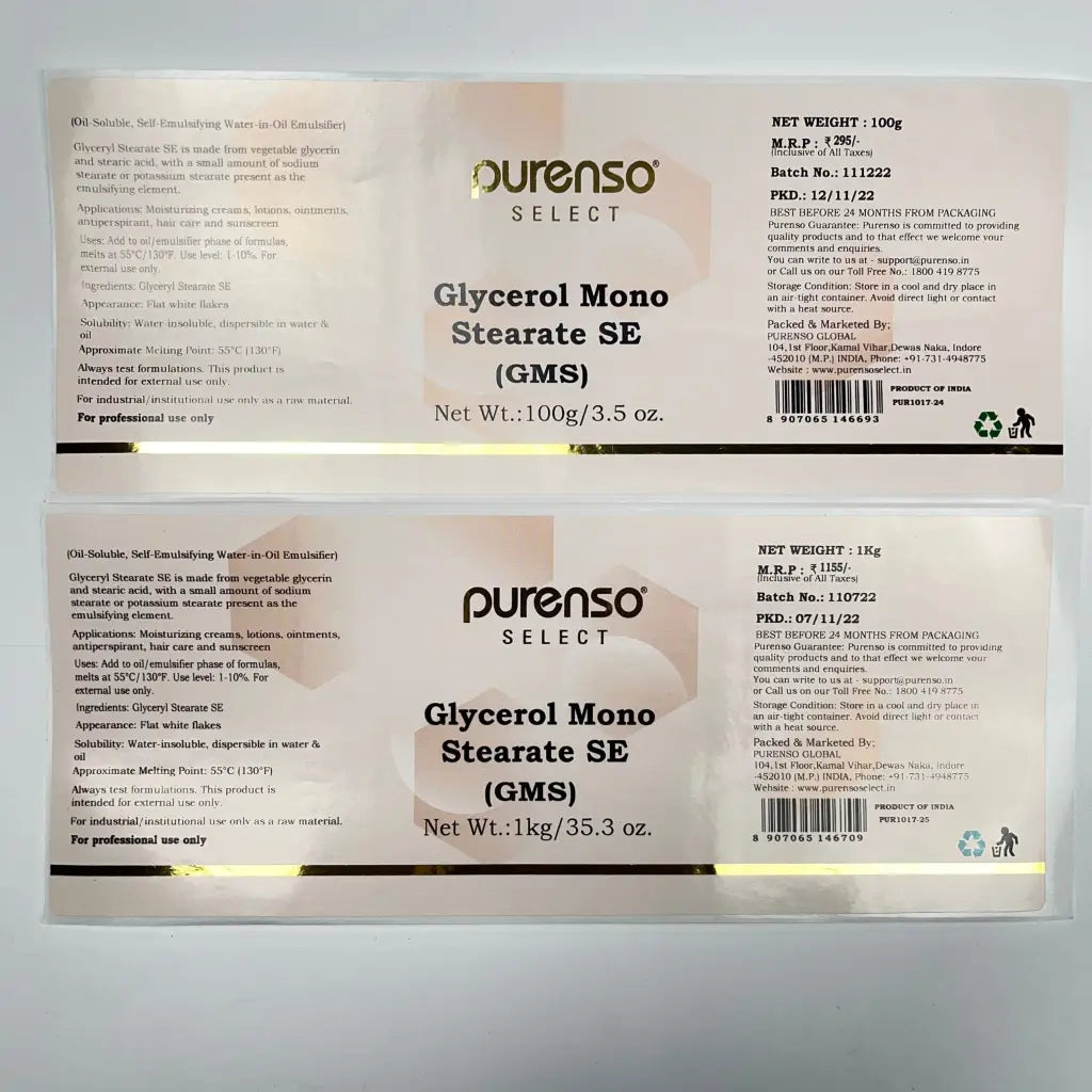 Buy Online Glycerol Mono Stearate SE (GMS) in India - Purenso Select