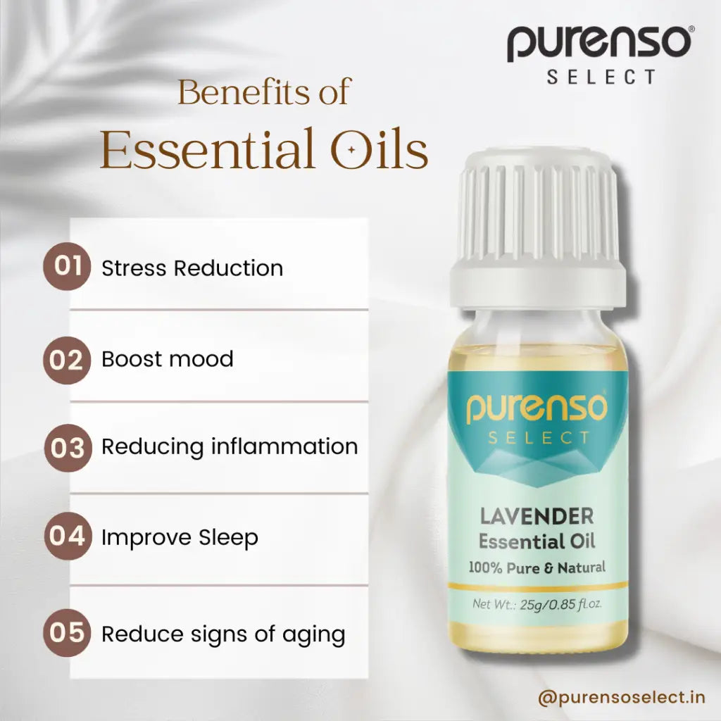 Buy Online Lavender Essential Oil in India - Purenso Select