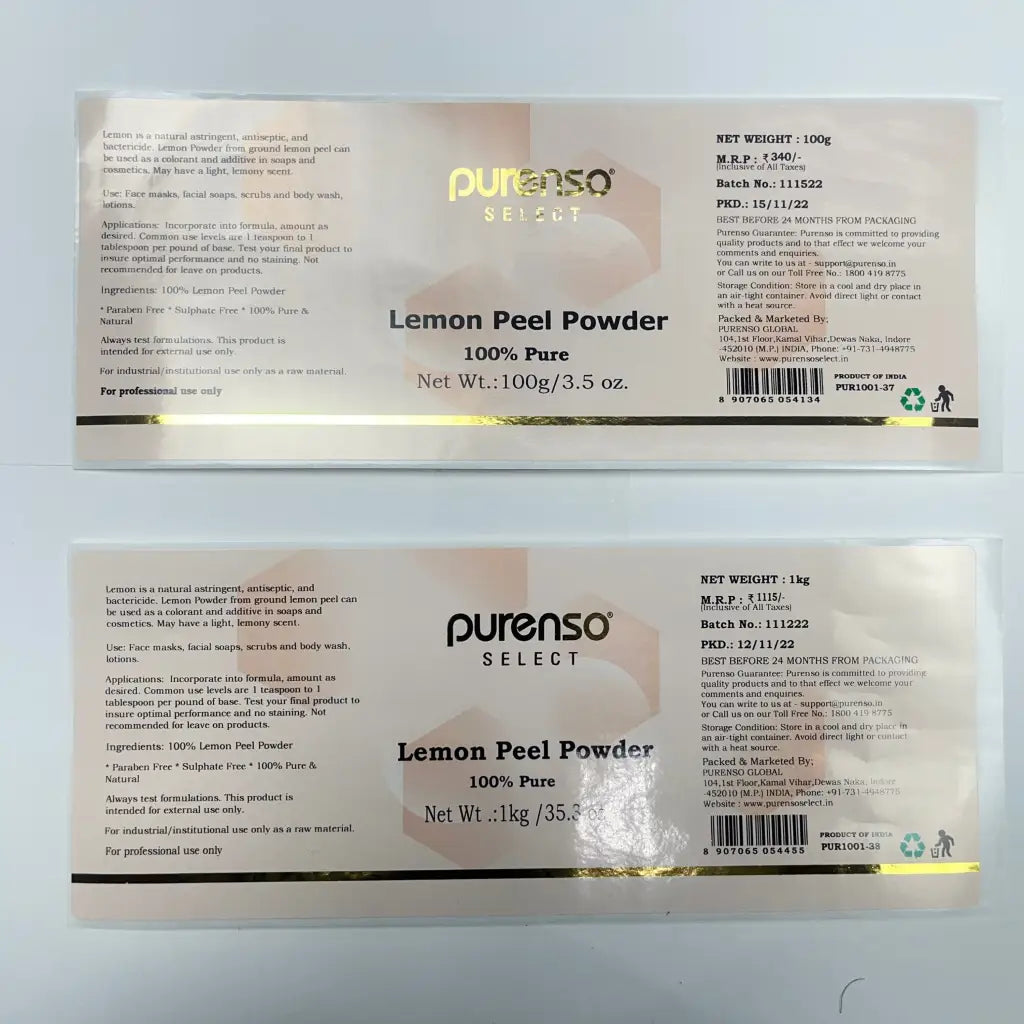 Buy Online Lemon Peel Powder in India - Purenso Select