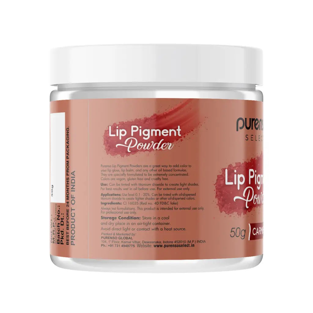 Buy Online Lip Pigment Powder - Carmine Red in India - Purenso Select