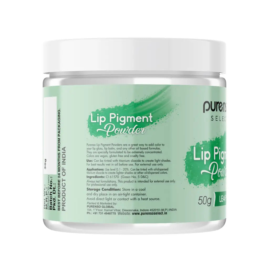 Buy Online Lip Pigment Powder - Leaf Green in India - Purenso Select